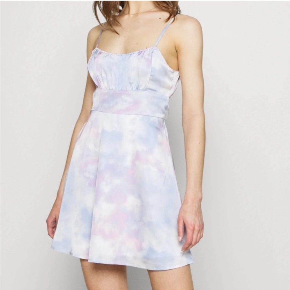 NWOT Hollister Tye Dye Back Tye Exposed Dress Size S